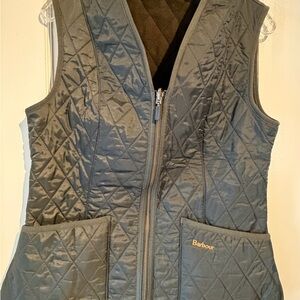 Barbour Women's Fleece Betty Quilted Olive Green Vest